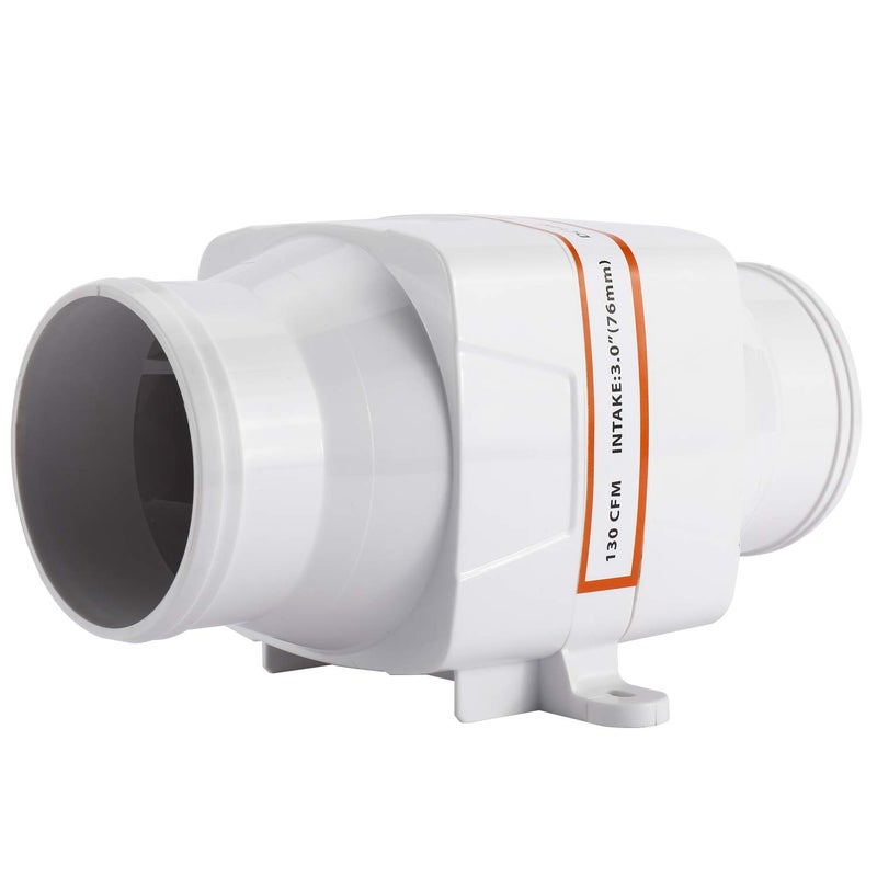 Yaegoo Marine Boat 3" in-Line Bilge Air Blower DC 12V 130 CFM - Image 2